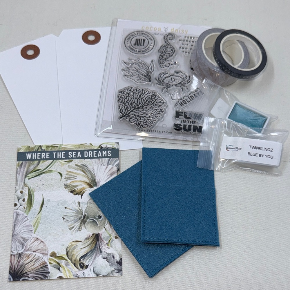 Cocoa Daisy July Where The Sea Dreams Memory Keeping stationary Kit *New - Picture 6 of 9